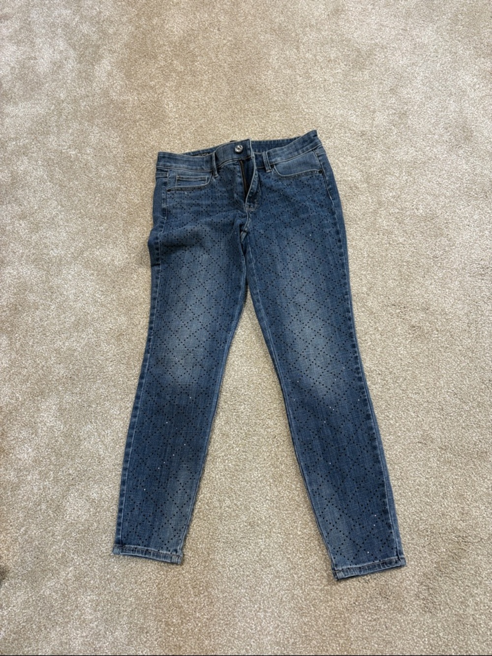 White House Black Market Women's Skinny Jeans sz6 embellished